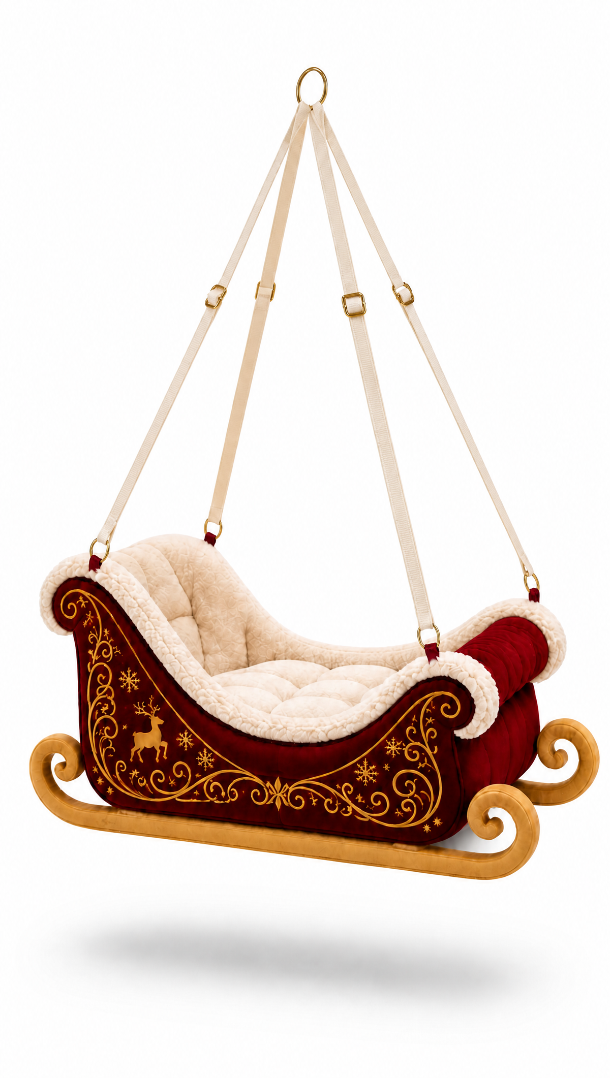 Santa's Sleigh Hanging Cat Bed | Perch&Pawsâ„¢